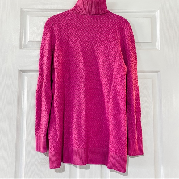 Lands’ End pink turtleneck sweater tunic - Picture 2 of 3